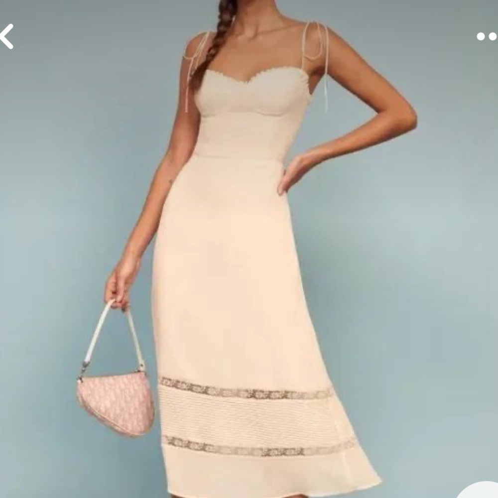 Reformation Ronan dress. Ivory. 4